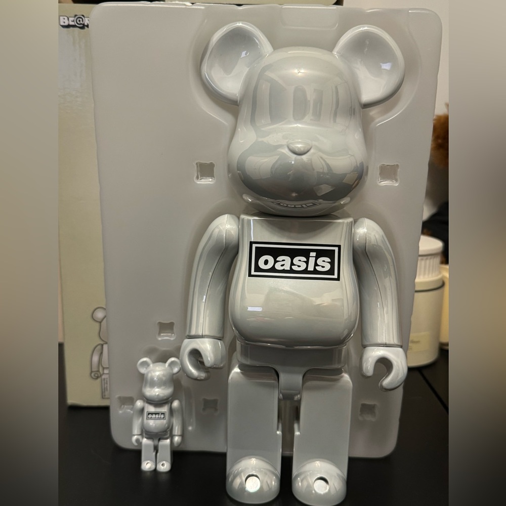 Bearbrick Oasis 100% & 400% Set White Chrome